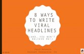8 Ways to Write Viral Headlines