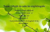 myth in ode to nightingale