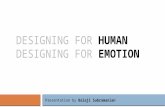 Designing for Human Emotions