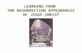 Learning from the appearances of jesus