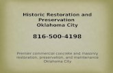 Historic Restoration and Preservation Oklahoma City  816-500-4198 by The Masons Co and Dionysian Artificers