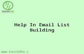 Help In Email List Building