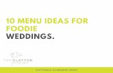 10 Menu Ideas for Foodie Weddings