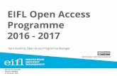 EIFL Open Access Programme 2016 - 2017