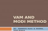 VAM and MODI Method in Solving Transportation Problems