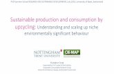 Sustainable production and consumption by upcycling: Understanding and scaling up niche environmentally significant behaviour