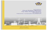 Fiscal Policy Options For the Energy Sector