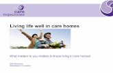 Living life well in care homes