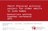 Perth College UHI students Physical Activity project with Older Adults in Care homes
