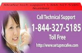 Mcafee tech support 1 844 327 5185 number