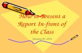 How to Report In-front of a Class