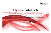 Dyaus Infotech  Let's talk Oracle - Anything & Everything