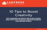 10 Tips to Boost Creativity by Ladybugz Web design + Marketing, Boston MA
