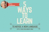 5 Ways to Learn to Notice a New Language