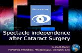 Spectacle independence after cataract surgery