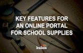Key features for building portal for school supplies