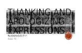 Thanking and apologizing expressions and their responses