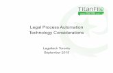 Legal Process Automation - Technology Considerations