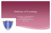Fall 2015 Defense of Learning