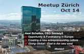 Silicon Valley Spirit in Switzerland - first Society3 Startup Event Zurich October, 2015
