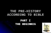 Biblical History, Pre-history According to the Bible