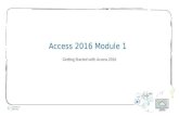 Access 2016 module 1 ppt presentation