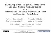 Linking Born-Digital News and Social Media Collections via Automated Entity Detection and Authority Matching