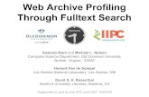 Web Archive Profiling Through Fulltext Search