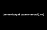 Common clock path pessimism removal