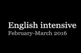 English intro intensive feb 2016