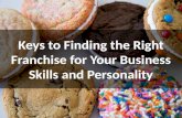 Keys to Finding the Right Franchise for Your Business Skills and Personality