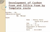 Development of carbon foam and silica foam by Templete route