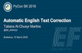 Automatic English text correction