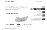 Sony AX2000 Manual