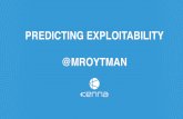 Predicting Exploitability