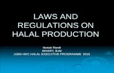 understanding of laws and regulations on halal production
