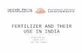 Fertilizer and their use in india