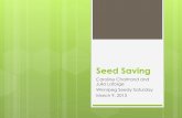 Seed Saving - Winnipeg Canada