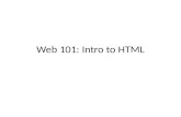 Web 101  intro to html