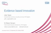 Evidence based innovation, 3pm, pop up uni, 2 september 2015