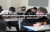 Characteristics of Intelligent Behavior in Students