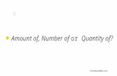 The difference between 'amount of', 'number of', and 'quantity of'