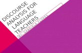 Discourse analysis for       language teachers