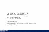 Value & Valuation: The Role of the CEO