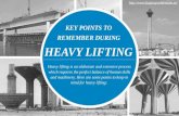 Information to remember during heavy lifting projects