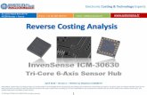 InvenSense ICM-30630 Tri-Core 6-Axis Sensor Hub 2016 teardown reverse costing report published by Yole Developpement