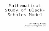 Mathematical Study of Black-Scholes Model