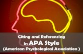 How to cite and reference in APA style