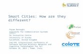 Smart Cities: How are they different?