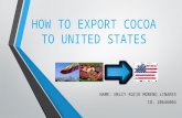 How to export cocoa to united states